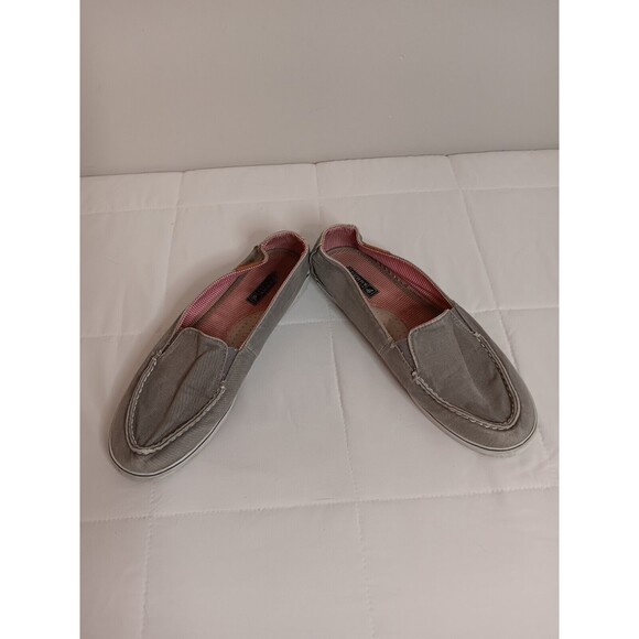 Sperry Top Sider Slip On Loafer Shoe Grey Boat Womens Sz 10 M - Picture 1 of 7